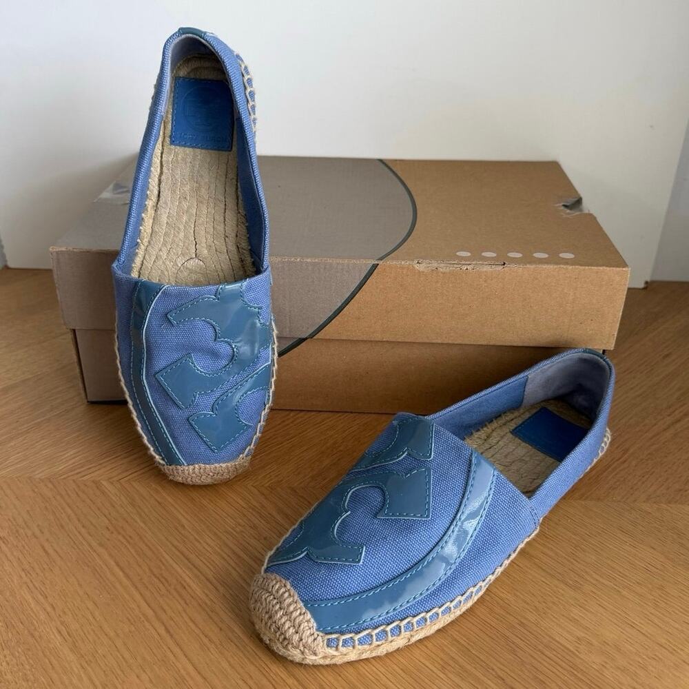 Tory Burch Lonnie Chambray ‘Blue’ Women Espadrille Shoes - SZ 7